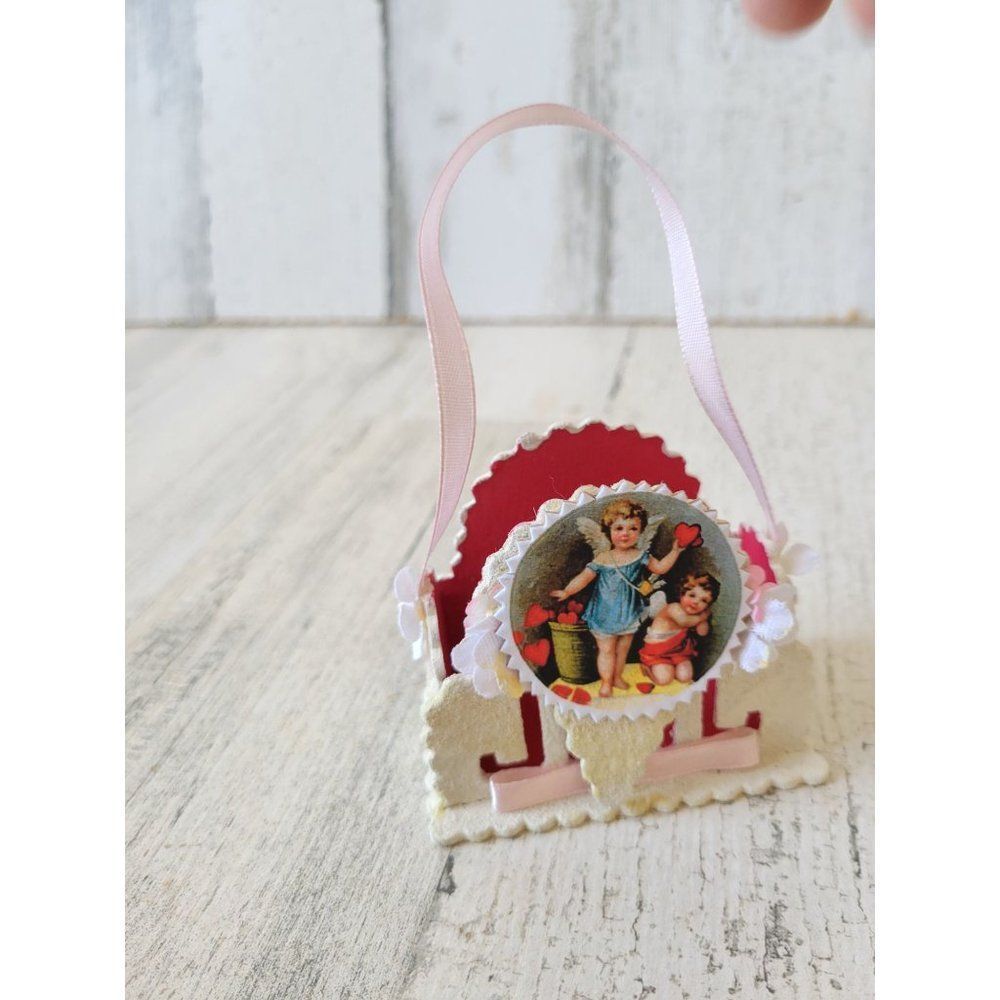 Primitives Kathy Valentine's Day holder ornament hanging mini‎ home decor